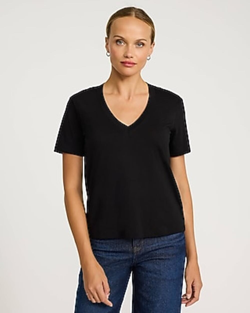 Express Women's T-Shirt Short Sleeve V-Neck Basic Casual Size Medium